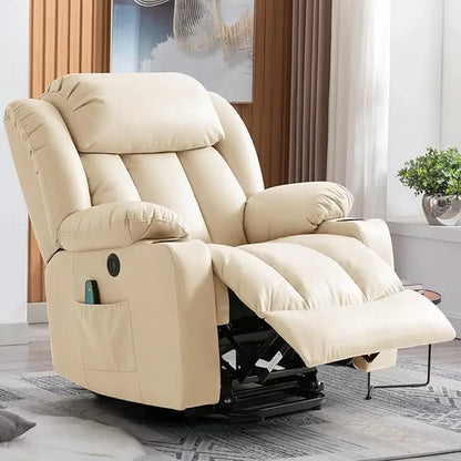 Power Lift Recliner Chair for Elderly, Electric Recliner Chairs for Adults with Massage and Heat, Cup Holders, Remote Control,