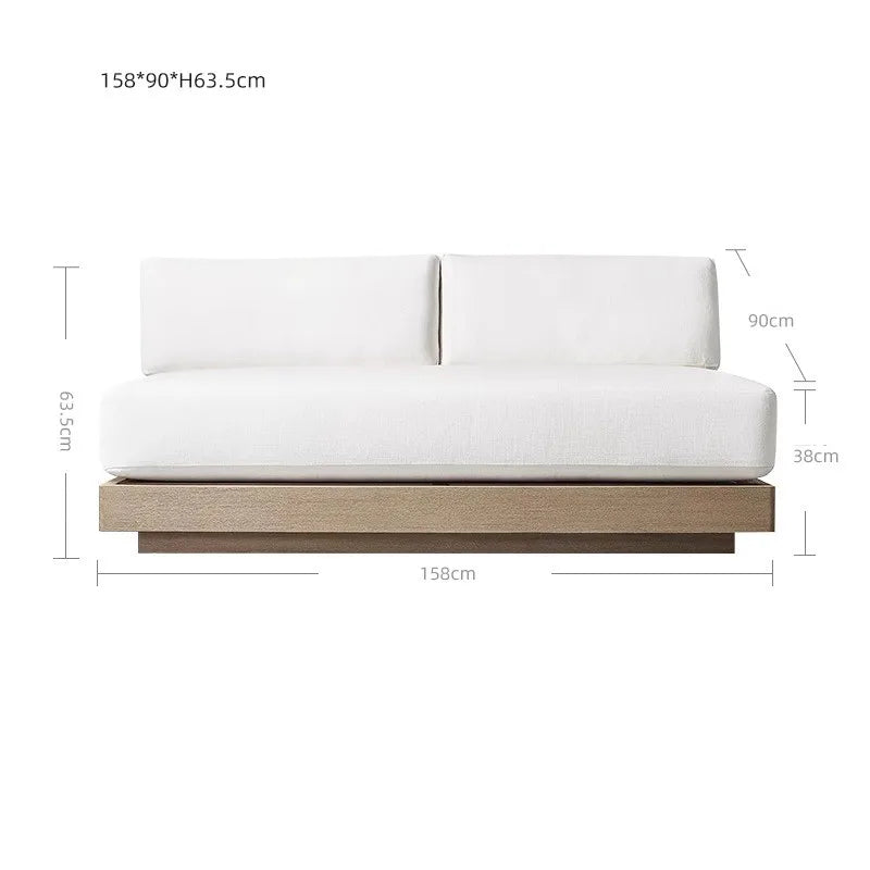 Luxury Modern Teak Furniture Patio Garden High Quality Outdoor Teak Wood U Shaped Sectional Sofa Set