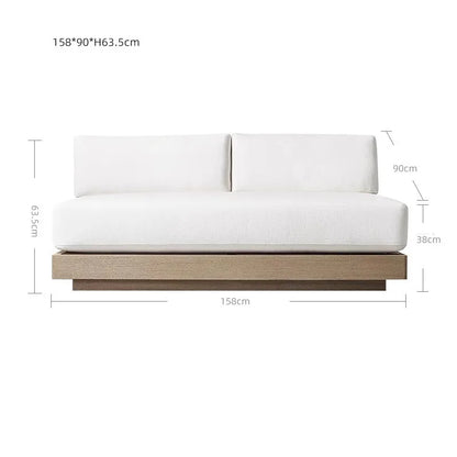 Luxury Modern Teak Furniture Patio Garden High Quality Outdoor Teak Wood U Shaped Sectional Sofa Set