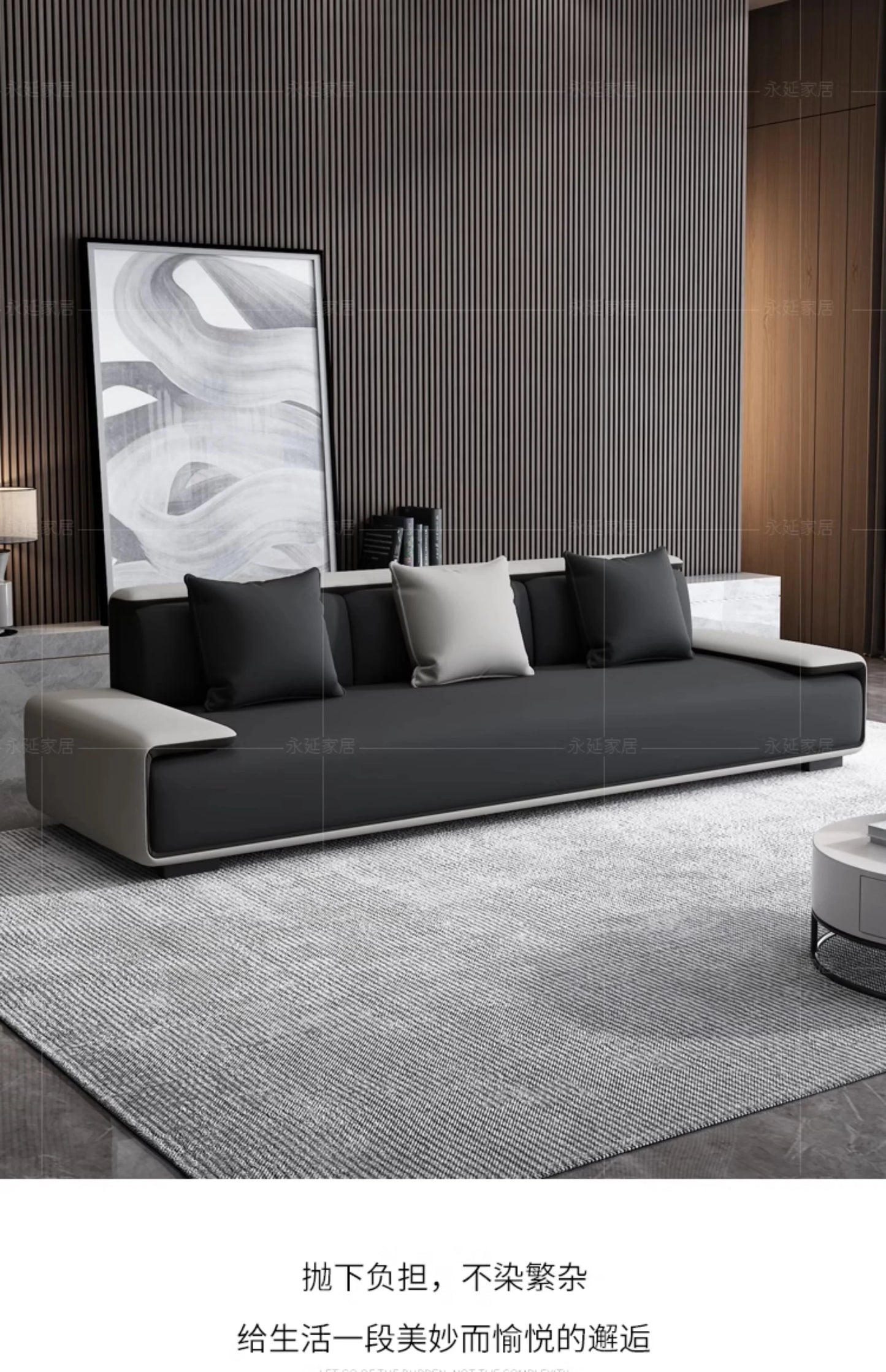 / Customizable Modern Concise Style Office Reception Waiting Sofa Set Leather Reclining Sofa