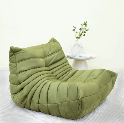 Lazy sofa, togo caterpillar sofa, light luxury, simple Internet celebrity creative chair, suede freehand space recliner