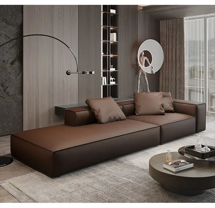 Nordic Minimalist Living Room Sofas Leather Sex Recliner Designer Lounge Sofas Garden Relaxing Designer Divano Salon Furniture
