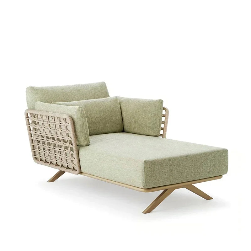 Nordic Designer Outdoor Garden Sofas Villa Leisure Area Lazy Sofa Home Balcony Sofa Chair Combination Luxury Outdoor Furniture L