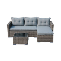 'Aluminum Outdoor Garden Wicker Rattan Furniture Couch Sofa Set Rope Furniture Set L Shaped Chair Sectional Sofas