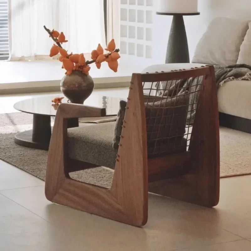 Salon Balcony Living Room Chairs Relax Modern Individual Wooden Living Room Chairs Comfortable Lazy Sillon Postmodern Furniture