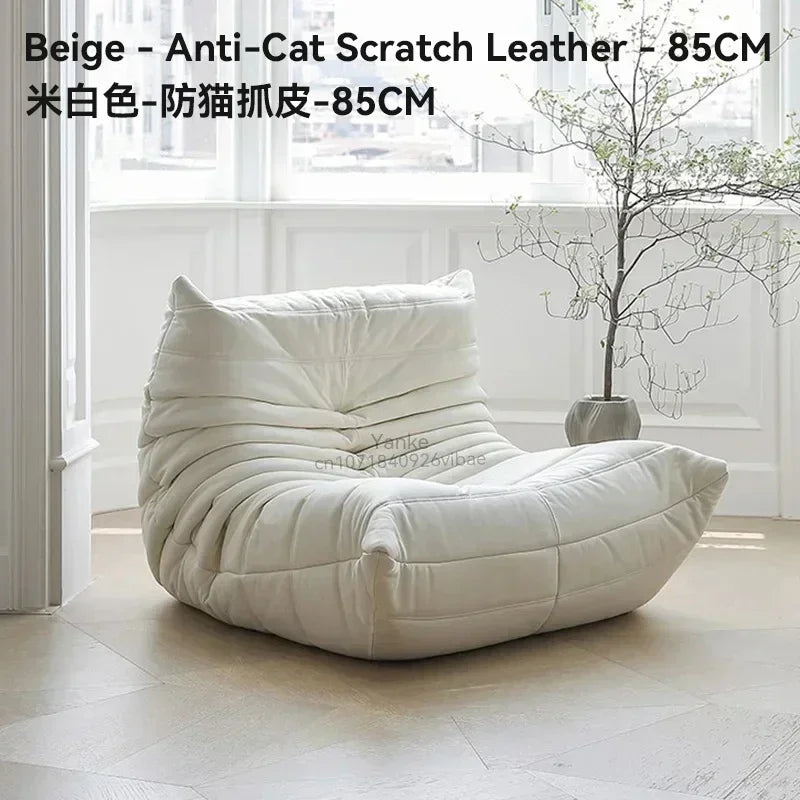 Single suede foam sofa armless floor sofa lazy sofa living room bedroom balcony lounge chair reading chair fireside chair