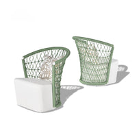 All Weather Modern Outdoor Furniture Chairs Aluminum Frame Rope Weave Patio Dinning Garden Chairs