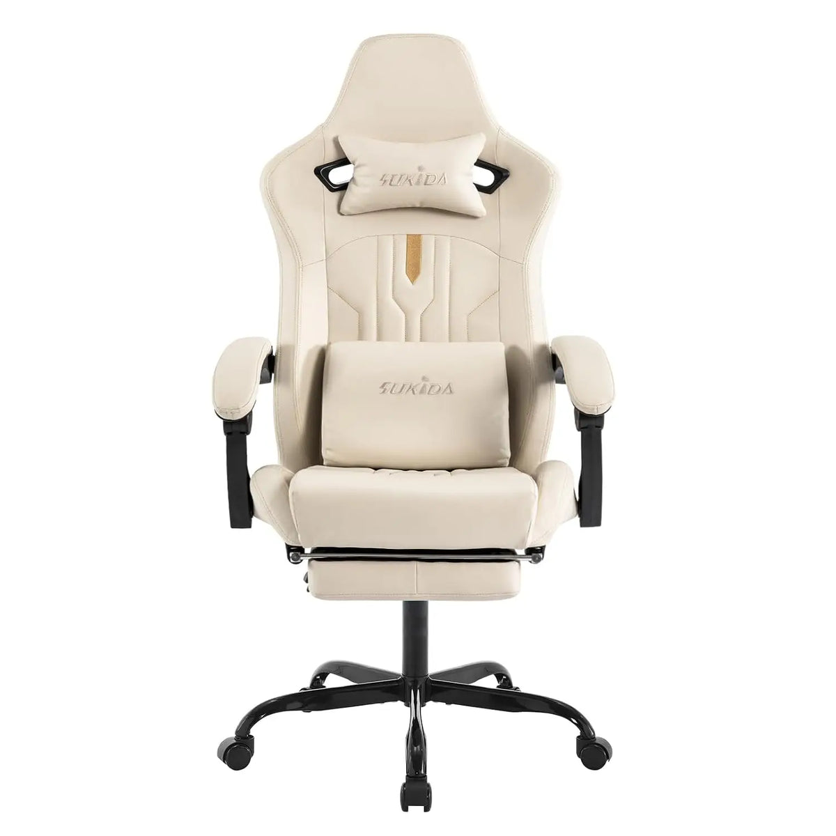 Adjustable Racing Ergonomic Gaming Computer Chair With Footrest & Massage Lumbar Cushion, Custom