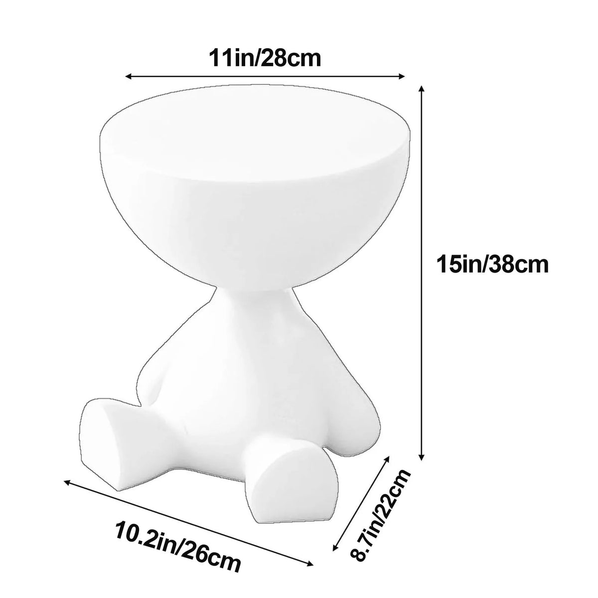 Wedyvko Coffee Table,1pc Modern Round Matte Finish Side Table - Small Storage Rack Stool for Living Room, Bedside Nightstand