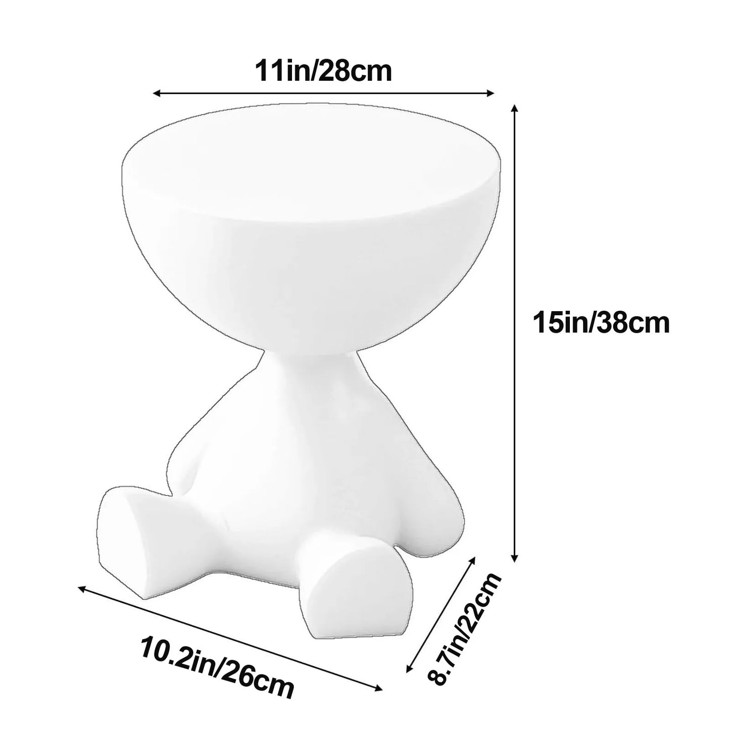 Wedyvko Coffee Table,1pc Modern Round Matte Finish Side Table - Small Storage Rack Stool for Living Room, Bedside Nightstand