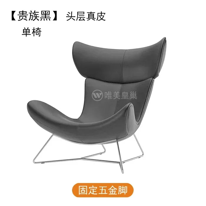 Comfortable Ergonomic Living Room Chairs Modern Leather Nordic Sofa Chairs Designer Recliner Portable Fauteuil Salon Furniture