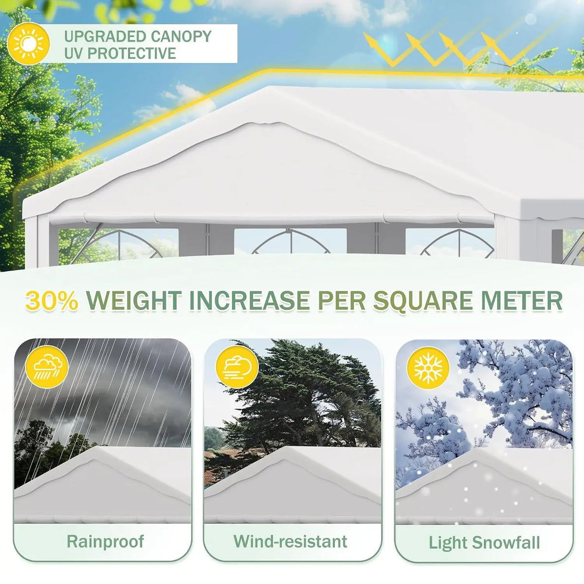 20x40 FT Party Tent Canopy, Heavy Duty Large Waterproof Event Tent, Custom