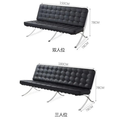 That chair designer retro leather modern simple Barcelona living room casual single sofa chair