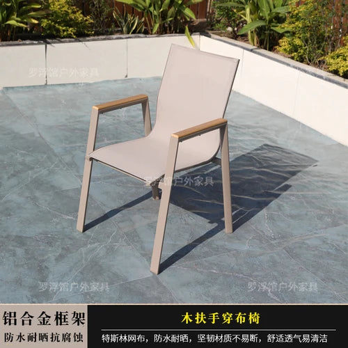 Courtyard table and chair outdoor balcony waterproof and sunscreen garden outdoor leisure table and chair combination