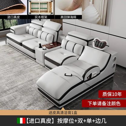 PatioLix Massage Minimalist Sofas Modern Leather Sectional Designer Sofas Lazy Luxury Cadeiras Para Sala De Estar Living Room Furniture