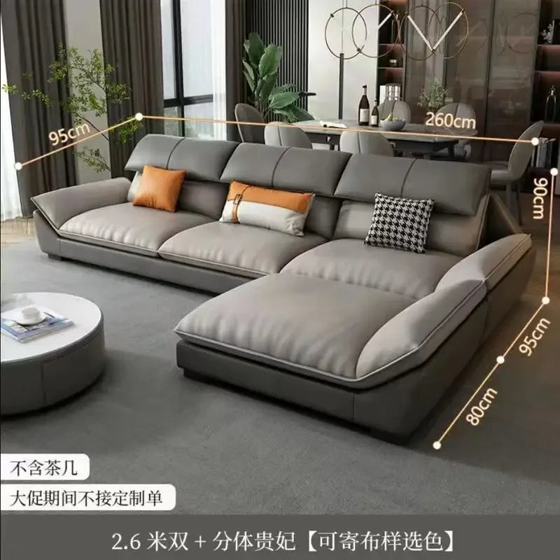 Nordic leave-in light luxury technology cloth sofa modern simple living room fabric latex minimalist sofa