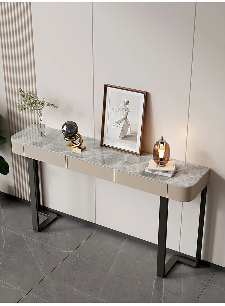 Italian Luxury Console Table With Storage Thin Living Room Entrance Console Table Rectangle Glam Woonkamer Tafel Furniture