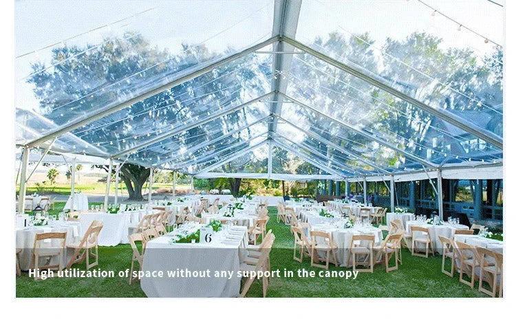 Customizable Aluminum Frame A‑Shape Tent Windproof Sun‑Shade Outdoor Shelter For Wedding Party Garden And Patio Activities