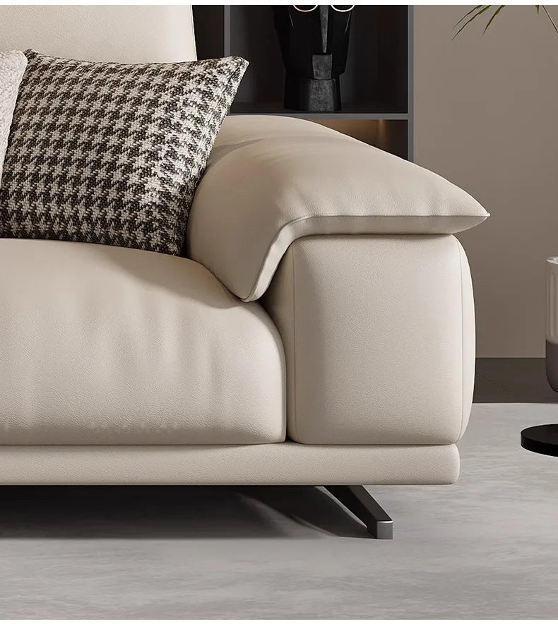 Genuine Leather Italian Living Room Sofa Luxury Lounge Designer Minimalist Sofas Modern Family Muebles Furniture Decoration