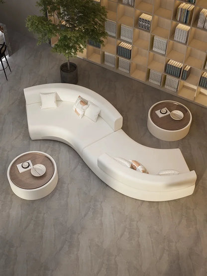 Modern curved special-shaped sofa double-sided S-shaped sofa creative lobby reception hotel beauty salon lounge area sofa