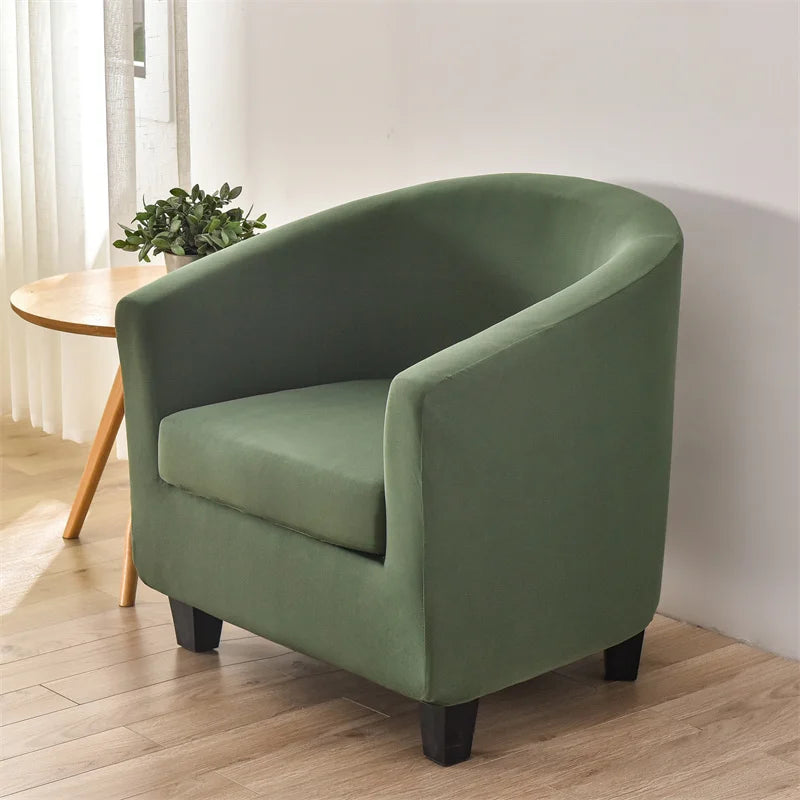 Elastic Spandex Tub Chair Cover Stretch Armchair Cover Club Sofa Slipcover for Living Room Couch Covers with Seat Cushion Covers