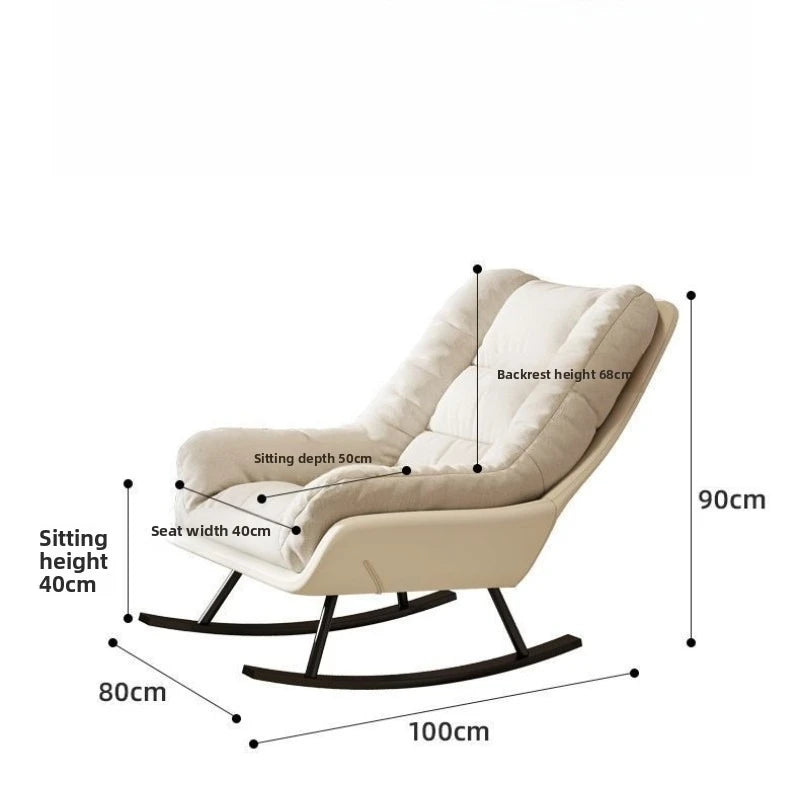 Lazy Sofa Rocking Chair Living Room Balcony Recliner Light Luxury Leisure Single Sofa Chairs  Living Room Furniture  cozy stool