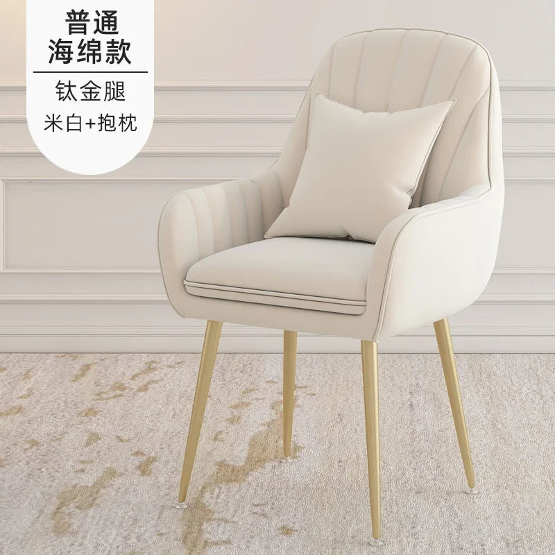 Modern Living Room Dining Chairs Home Furniture Bedroom Dormitory Back Chair Nordic Restaurant Kitchen Cafe Leisure Chair