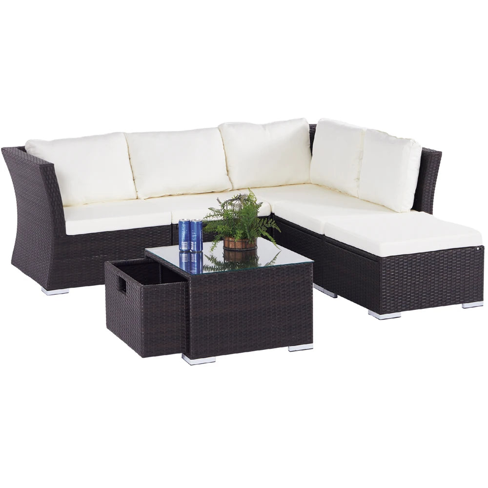 Outdoor rattan furniture high quality round garden sofa terrace balcony leisure