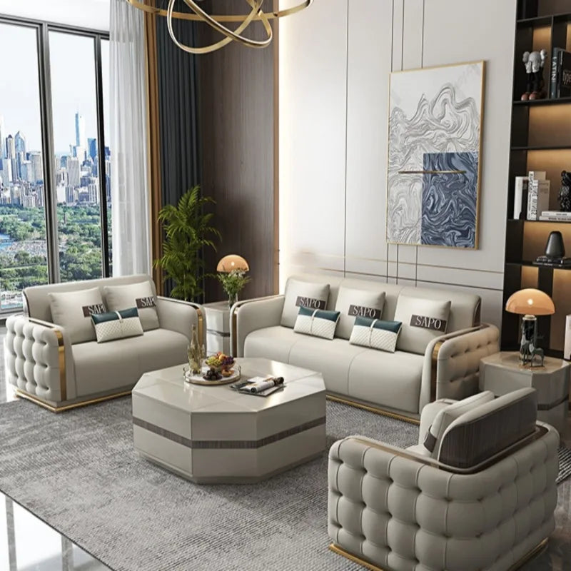 Light luxury sofa combination living room post-modern simplicity Italian minimalism