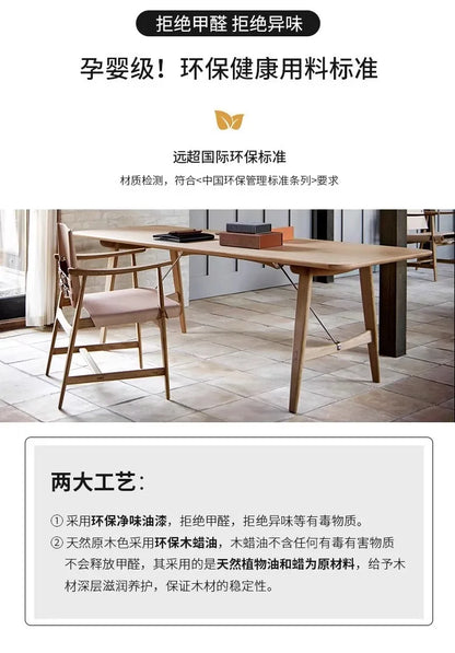 Light Luxury Living Room Chair Saddle Leather Dining Chair Dining Chairs Ash Wood Backrest Chairs Home Bedroom Study Chairs