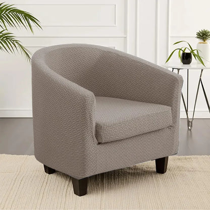 1Set T Jacquard Tub Chair Cover Anti-dirty Stretch Armchair Slipcover Single Sofa Case with Cushion Cover Furniture Protector