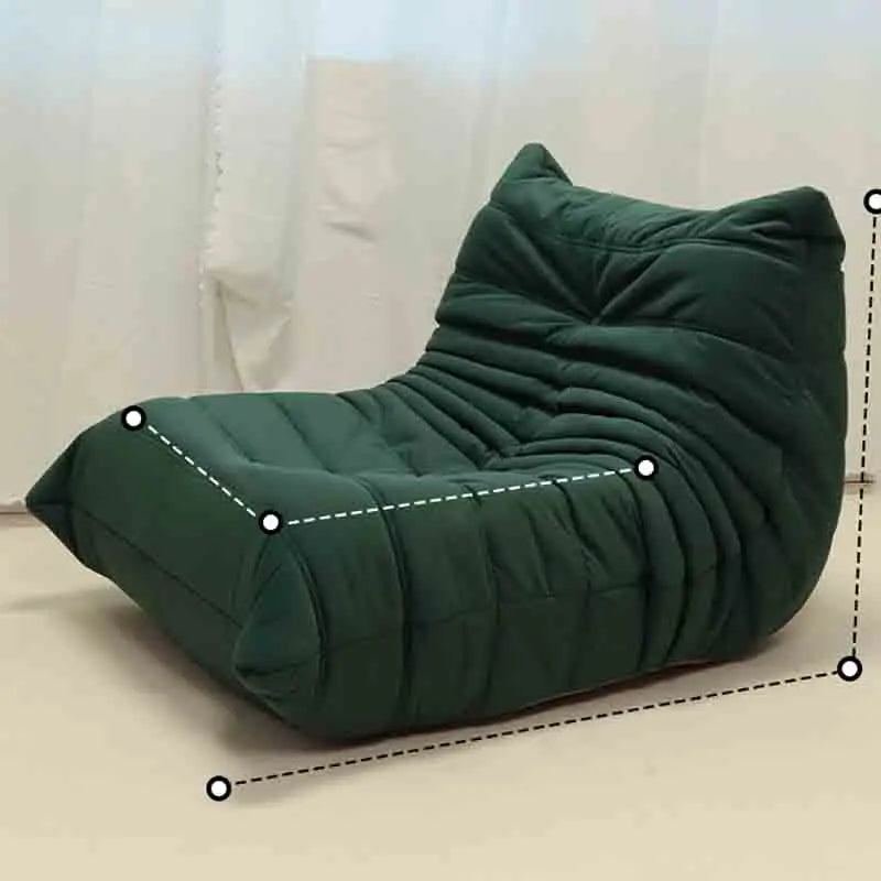 Single Seated Foam Sofa Armless Floor Sofa Lazy Couch Living Room Bedroom Balcony Leisure Chair Reading Chair Fireside Chair