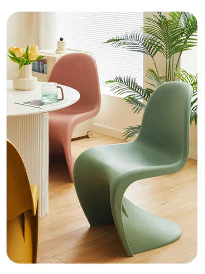 Dining chair transparent plastic chair Nordic home simple modern back chair makeup stool