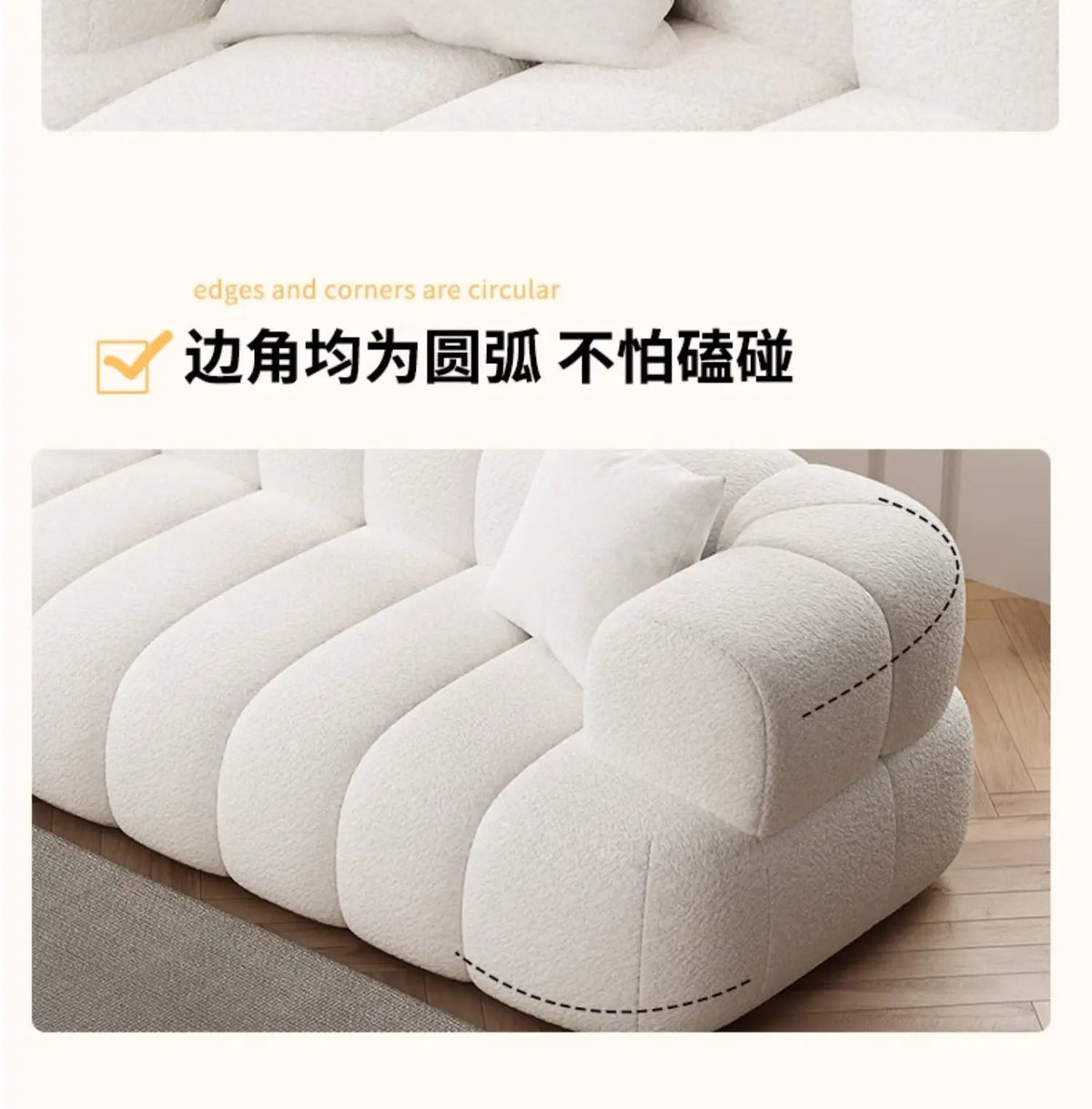 Soft Pillows Stylish European Modern Plush Reclining Sectional Sofa Comfortable Living Room Furniture Trendy Mueble Home Decor
