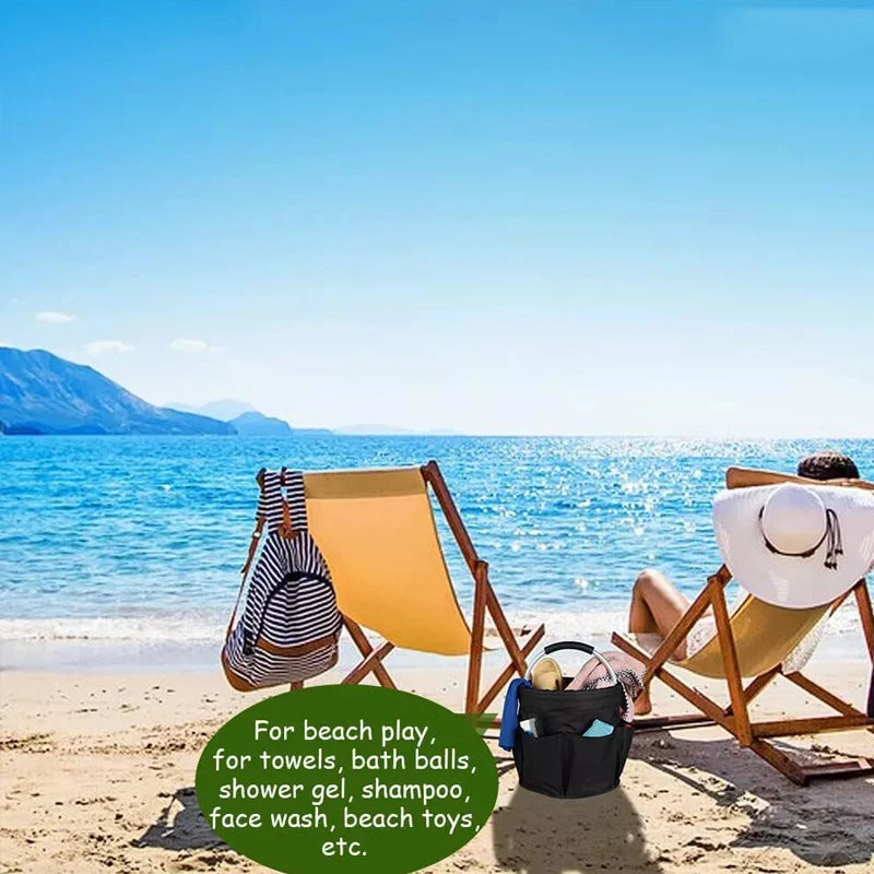 17L Large Storage Organiser Bag Folding Basket Picnic Tote Outdoor Cleaning Caddy with Handle Tool Bag Cleaning Supplies