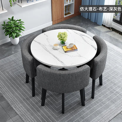 home dining table, Modern simple dining table, apartment rental room, leisure negotiation, reception table and chair combination