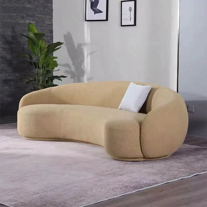 Round Teddy Sofa Lounge Nut Circle Curved Couch White Modern Sofas Chaise Lounge Nordic Style Canape  Living Room Furniture