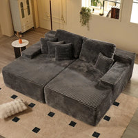 Compressed fabric combination sofa cinema concubine chair tofu block lazy