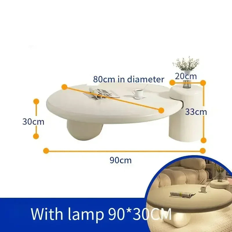 Lamps Modern Round Simple Table Nordic Smart Glamour Premium Design Coffee Tables Small White Cute Mesa De Centro Furniture