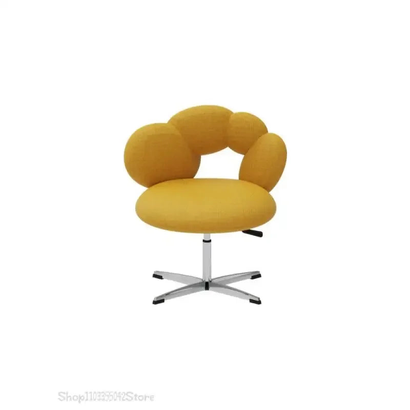 Design creative leisure chair Modern study leisure sofa chair Bedroom lift rotating dressing and makeup chair