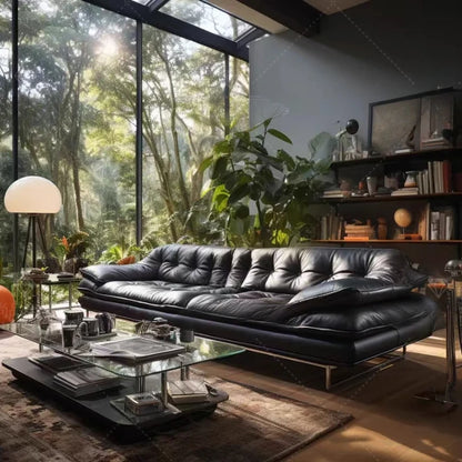 Modern European Brown Sofa Italian Designer Luxury Single Canape Salon Home Furniture