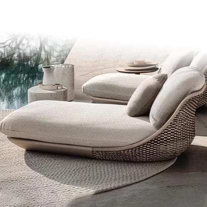 Cross-border hotel outdoor lounge chair beach chair sales department courtyard garden designer landscape sofa bed outdoor