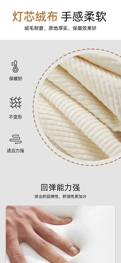 Compression sofa, simple wind sponge filling, soft large seat deep in the living room, corduroy surface, lazy recliner