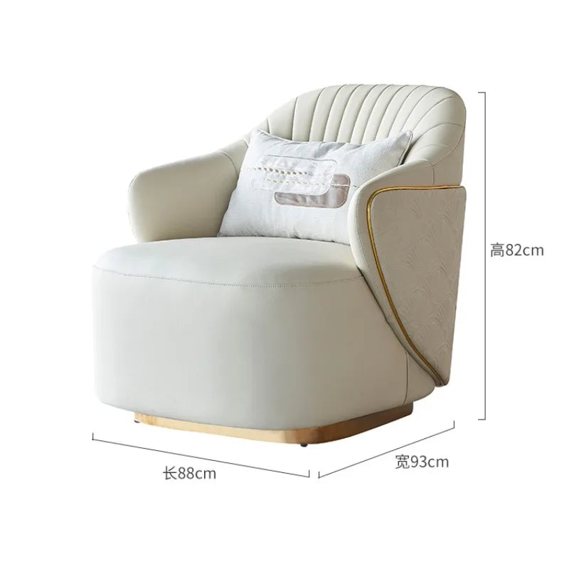 Italian minimalist leisure simple light luxury designer furniture negotiation reception sofa armchair
