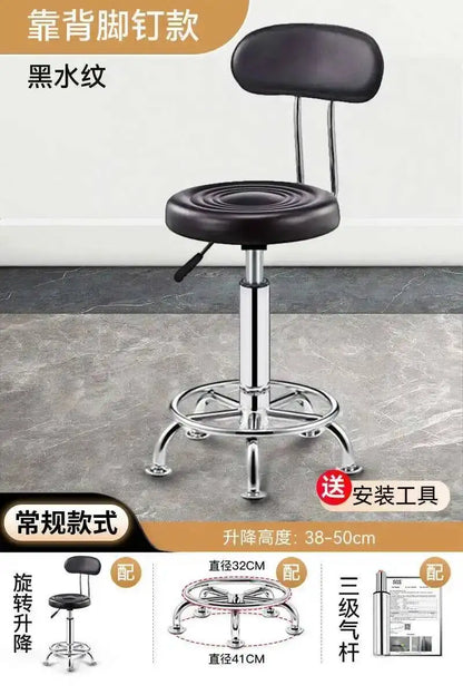 Vintage Bar Chairs Accent Modern Barber Adjustable Office Counter Bar Chairs Nordic High Taburete Silla Furniture YN50BC