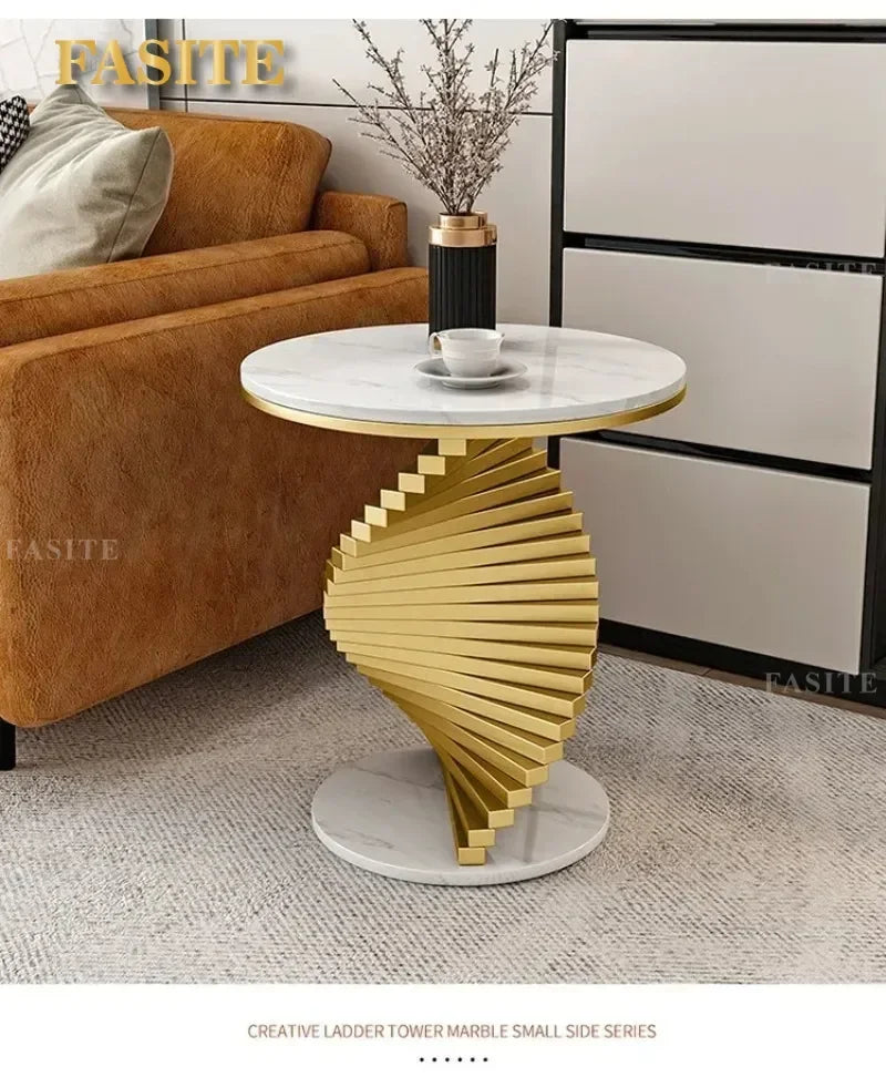 Nordic Leisure Bedroom Side Table Modern Marble Coffee Table for Living Room Furniture Nordic Designer Tables