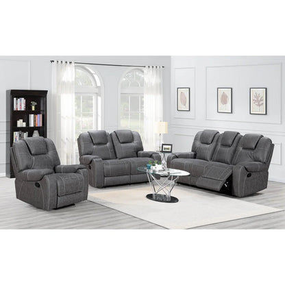 Modern 321 Sectional Leather Recliner Couch for Living Room Extendable Wood-Framed Sofa Seat Recliners Furniture Set 6032