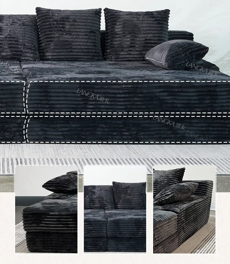 Bed Luxury European Sofa Armrest Adults Villa Floor Vacuum Compressed Couch Living Room Recliner Divano Sottovuoto Furniture