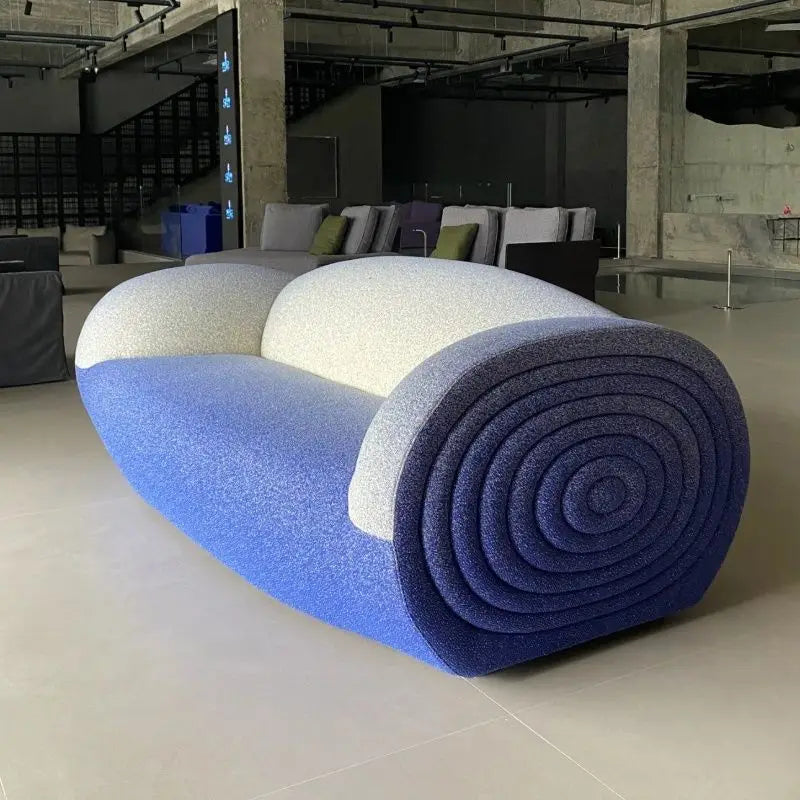 Special-shaped Nordic gradual change color sofa leisure creative simple special-shaped sofa living room lobby leisure
