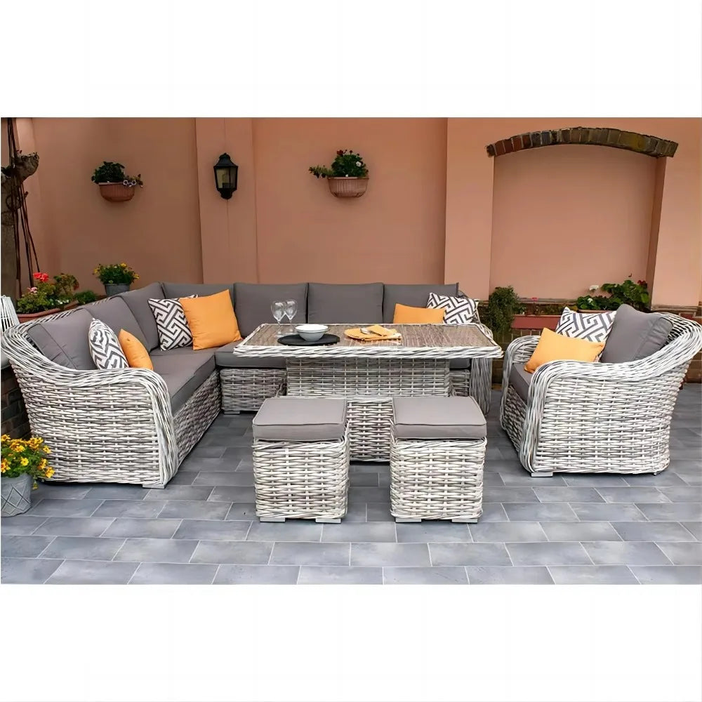 Wicker Patio Rattan Sets Garden Sofa Set Modern Lounge Furniture Sofa Set Outdoor Garden Furniture
